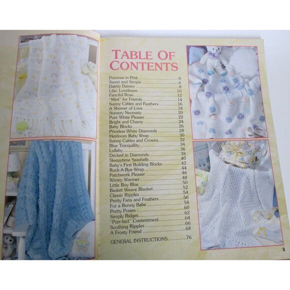 Leisure Arts Our Best Knit Baby Afghans Pattern Book - 33 Designs - Baby Handmad - Picture 3 of 3